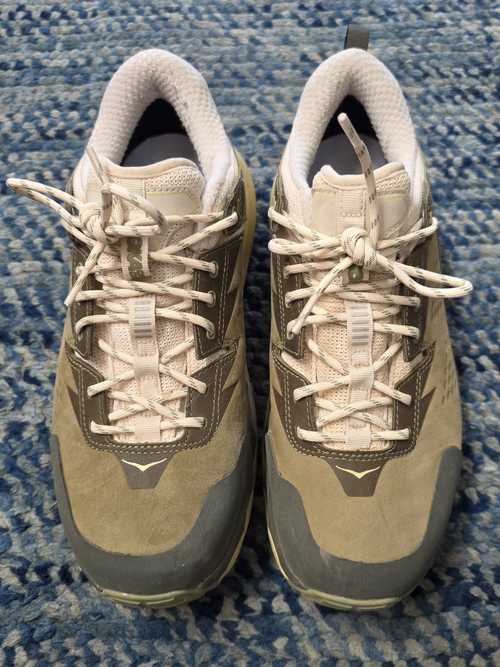 Hoka One One Kaha Low GTX Trail Sneakers - Olive Green & Beige